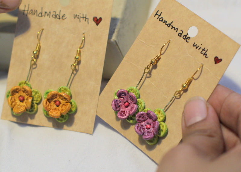 double flower danglers G-003