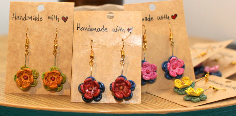 double flower danglers G-003