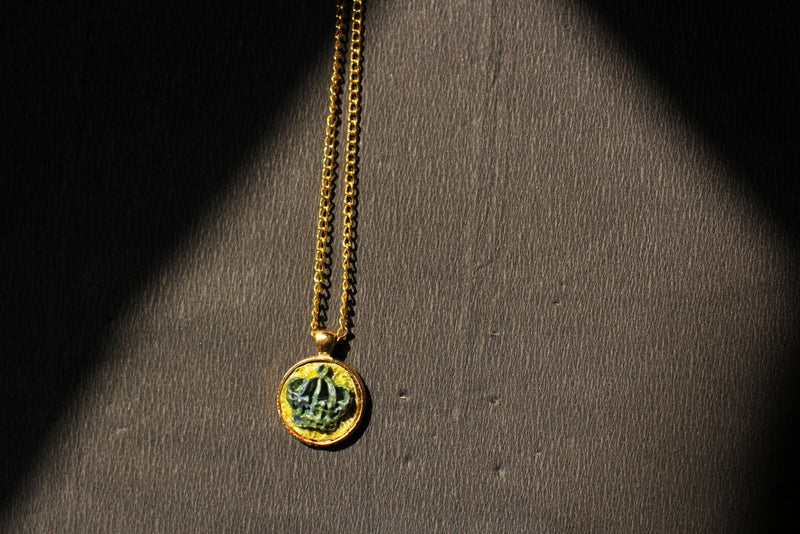 Crown" Pendants- in gold metallic base ( without chain)