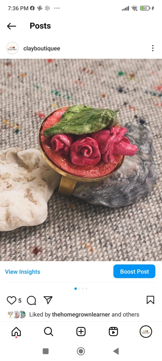Floral rings-Adjustable Rings