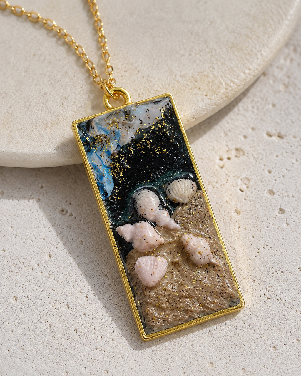 Golden Seashore Pendant