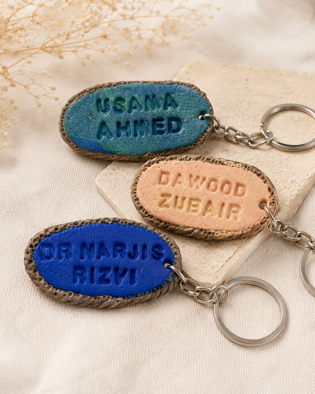 Custom Name Keychain- Engraved Style
