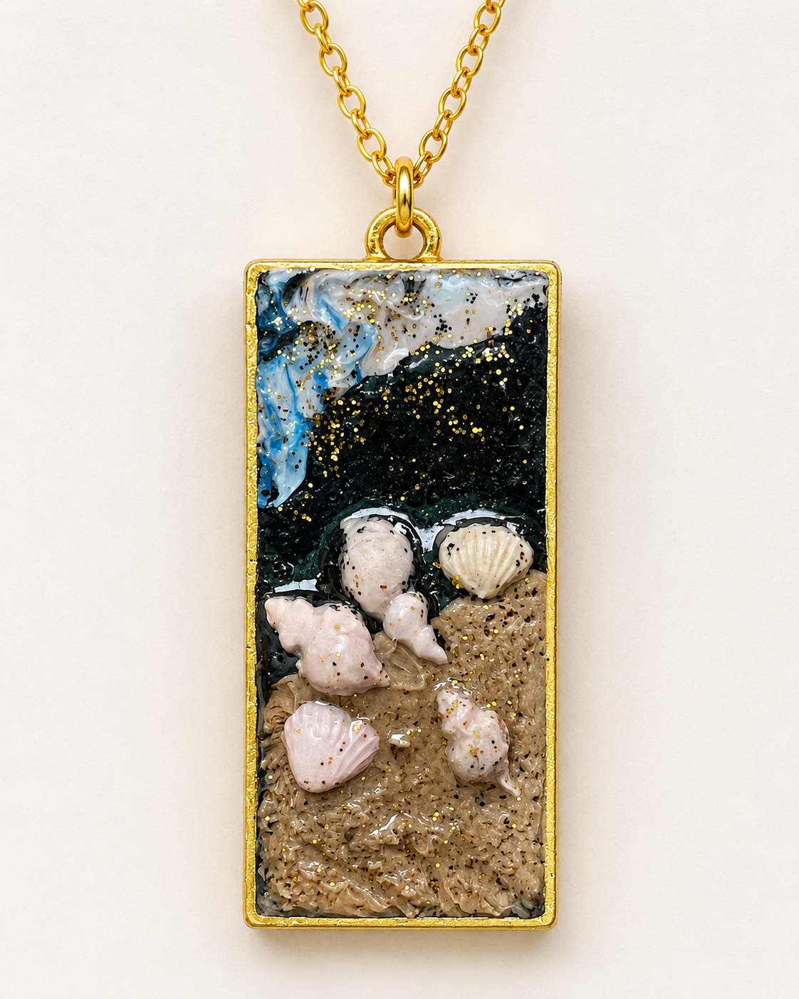 Golden Seashore Pendant