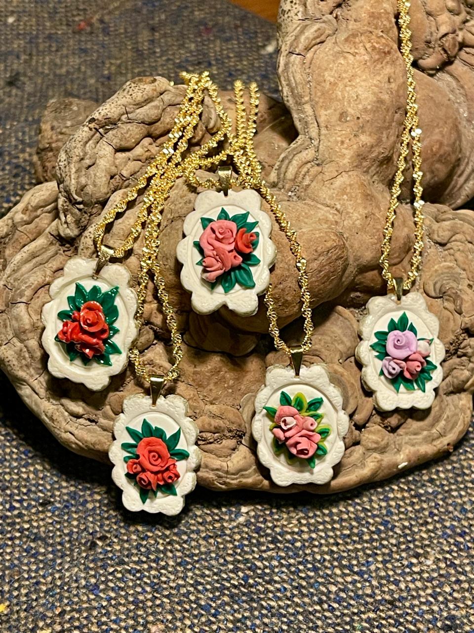 Vintage Floral Pendants