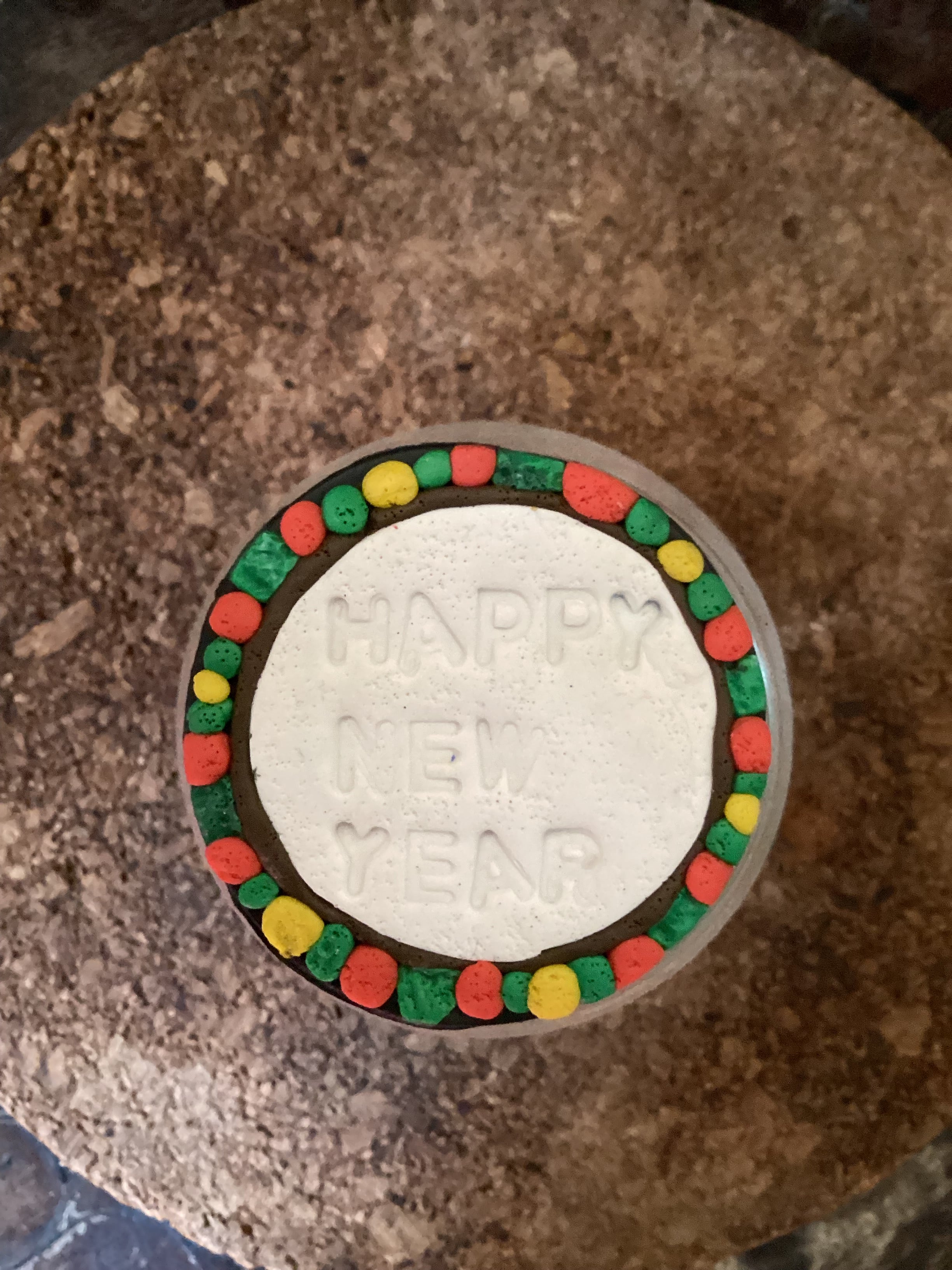 Happy new year fridge magnet