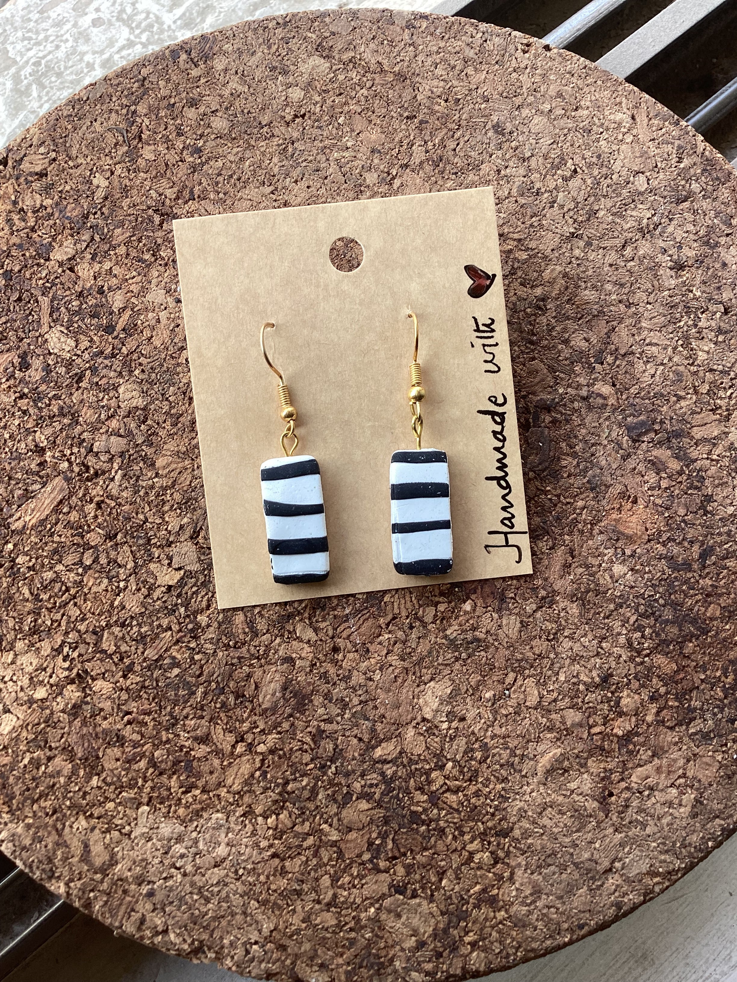 Zebra earings