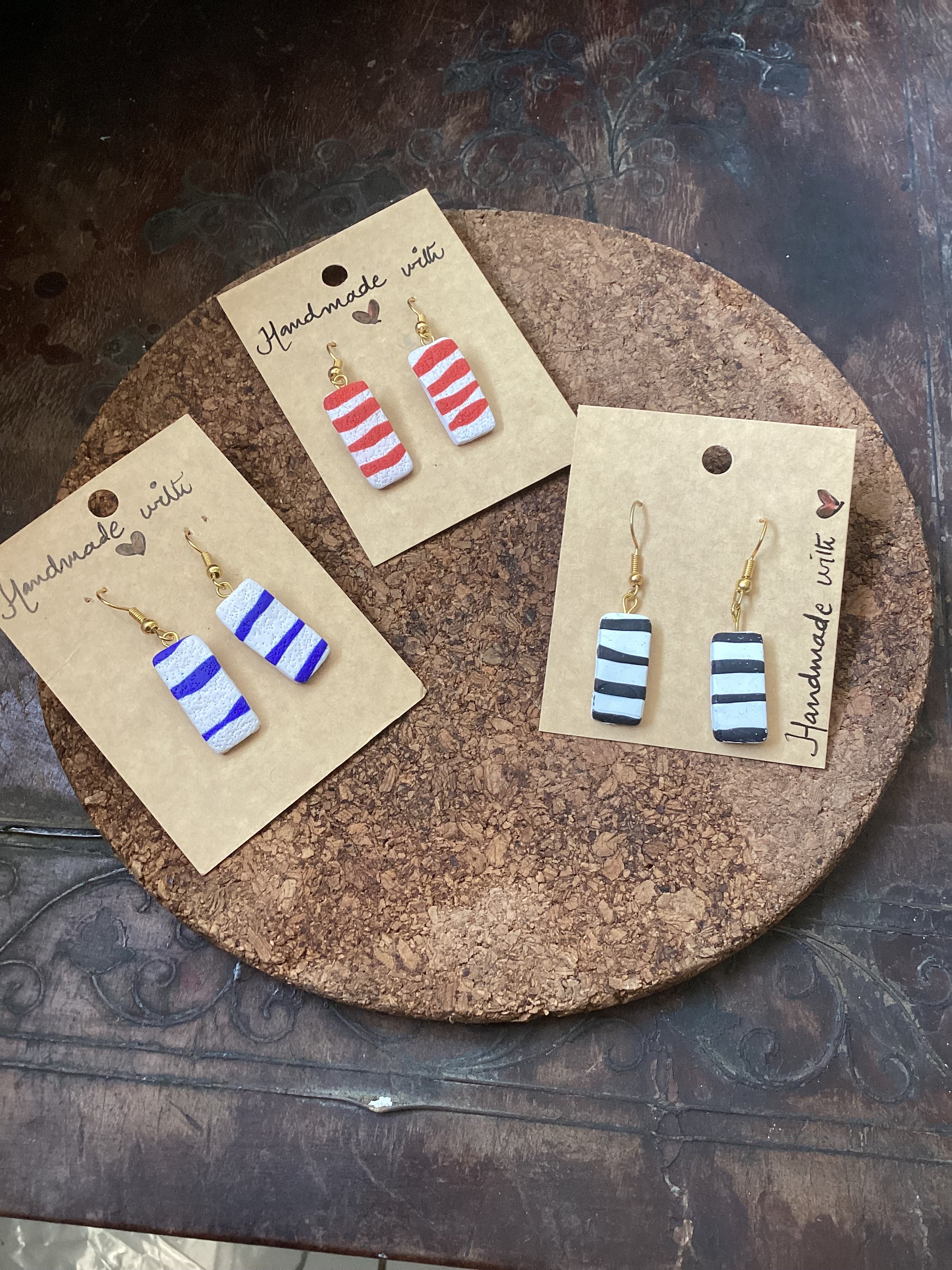 Zebra earings