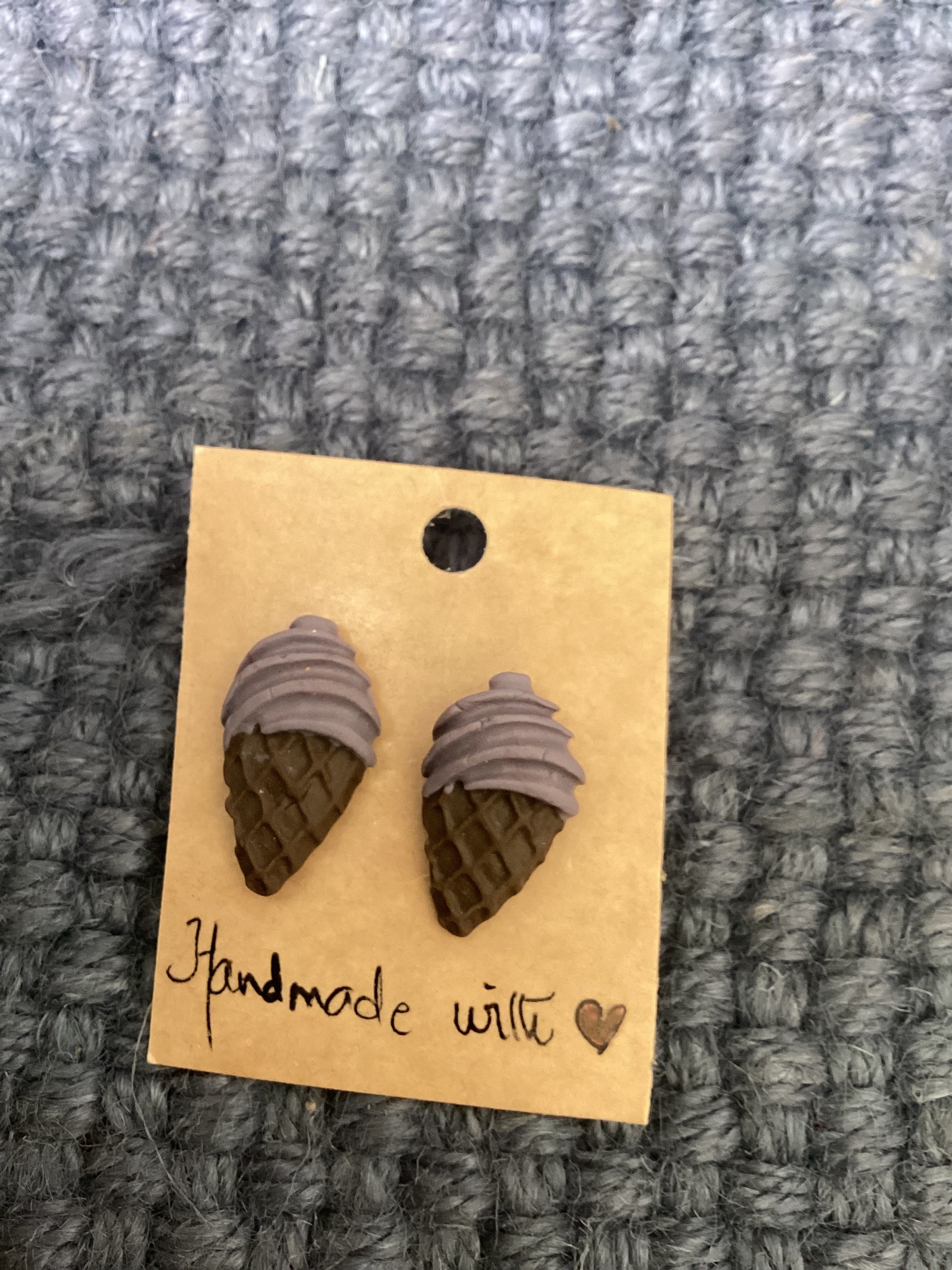 Ice cream cone Studs