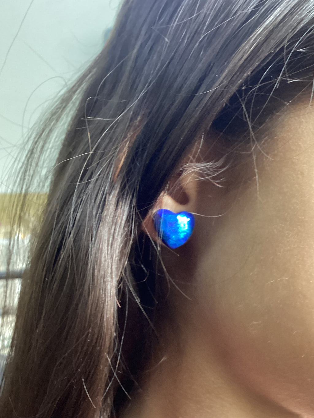 Glitter geometric studs