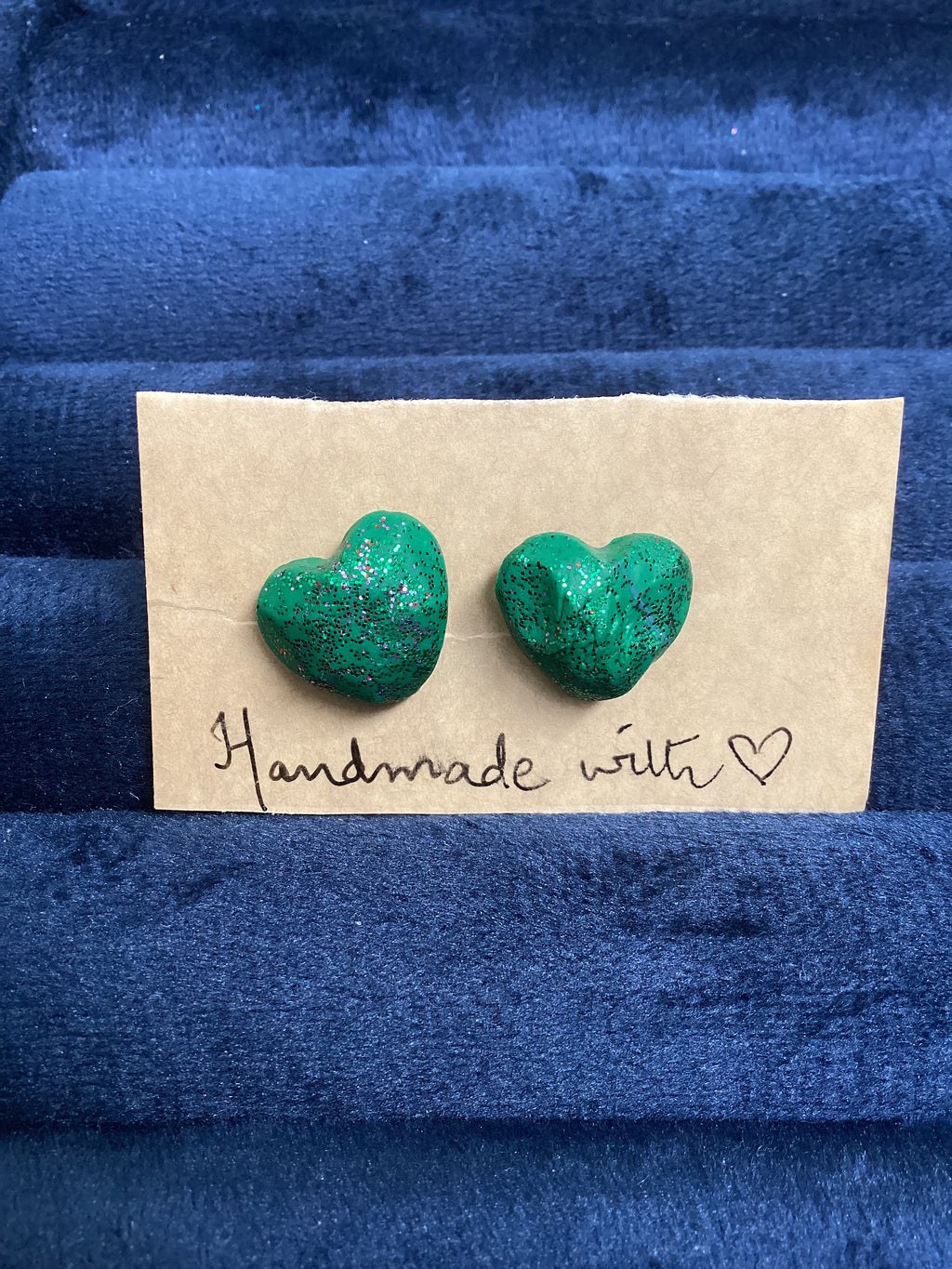 Glitter geometric studs