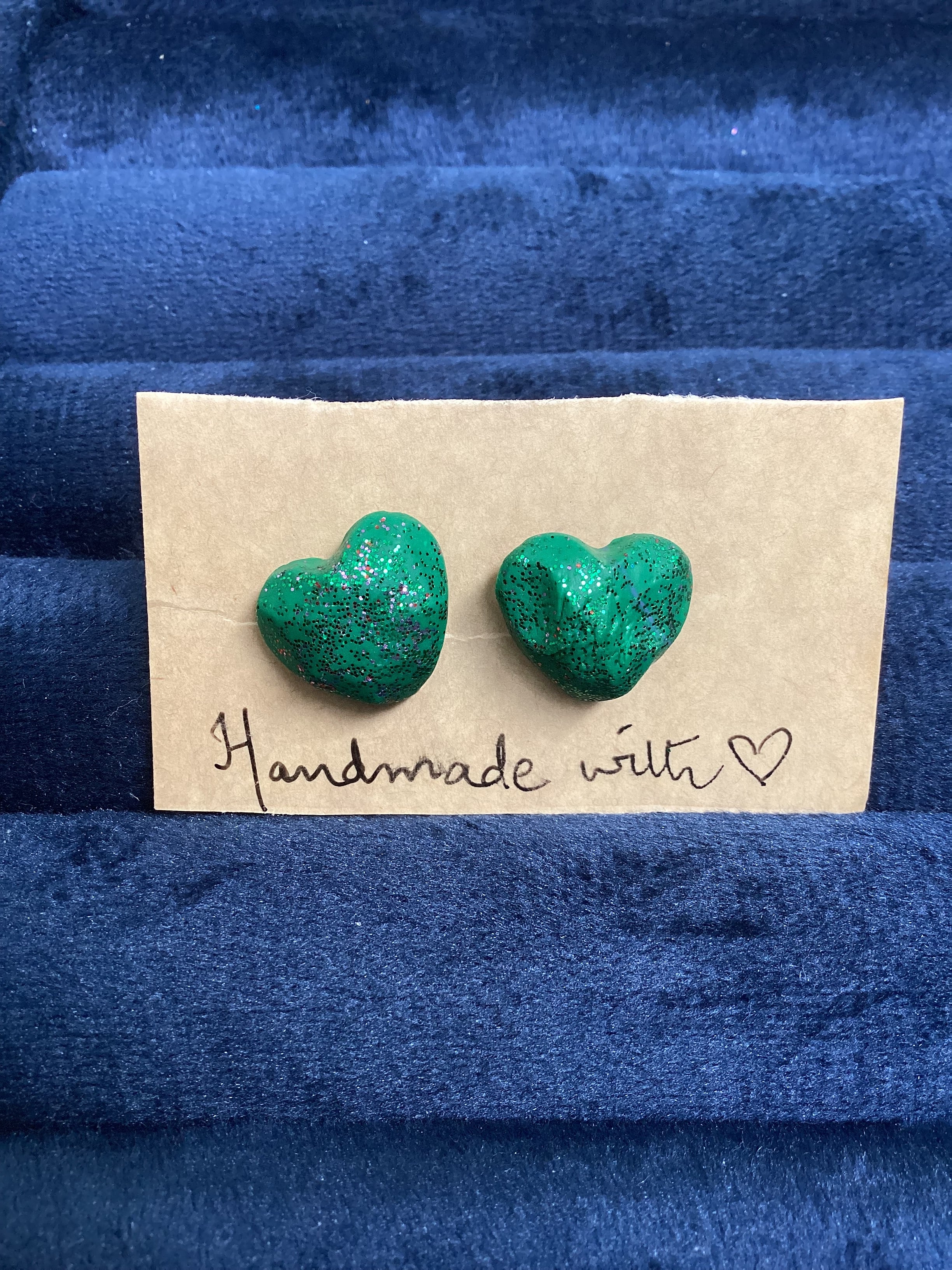Glitter geometric studs