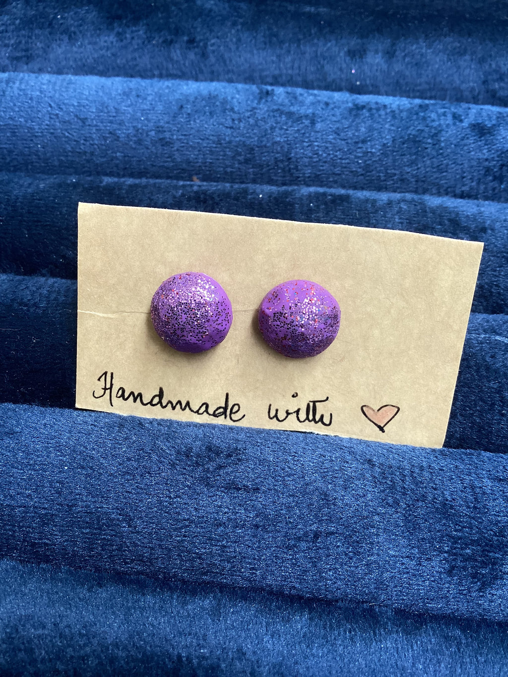 Glitter geometric studs