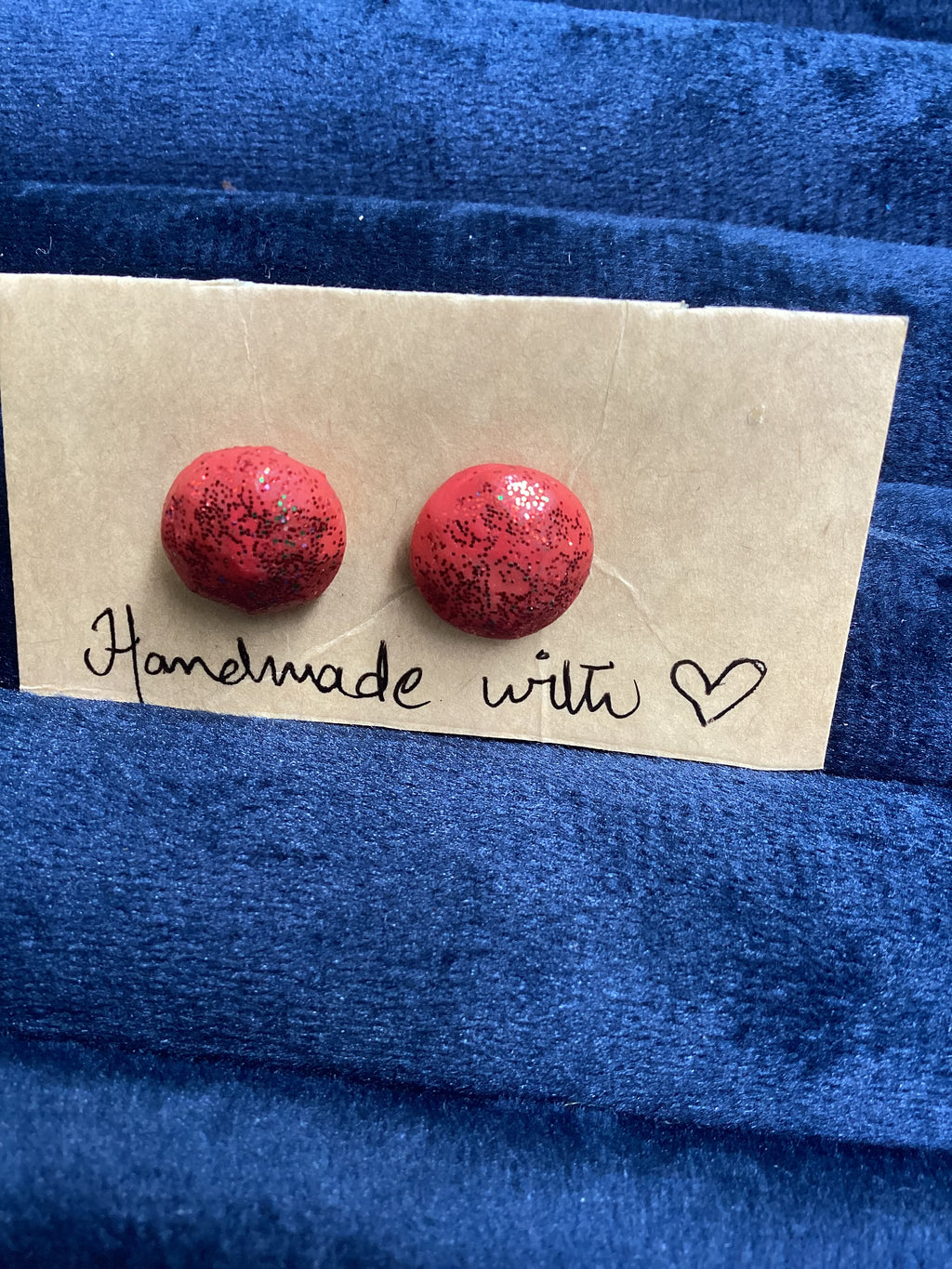 Glitter geometric studs