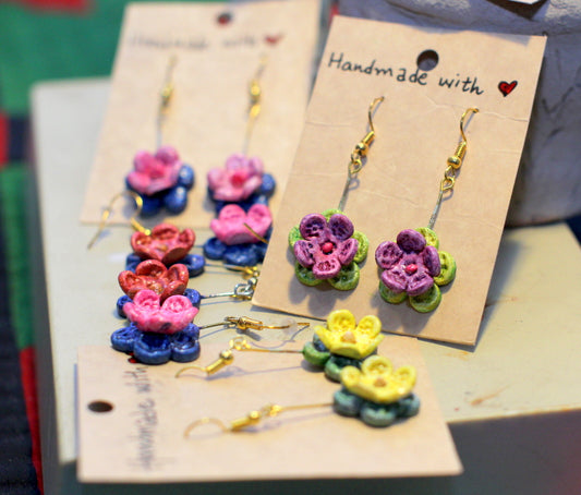 double flower danglers G-003