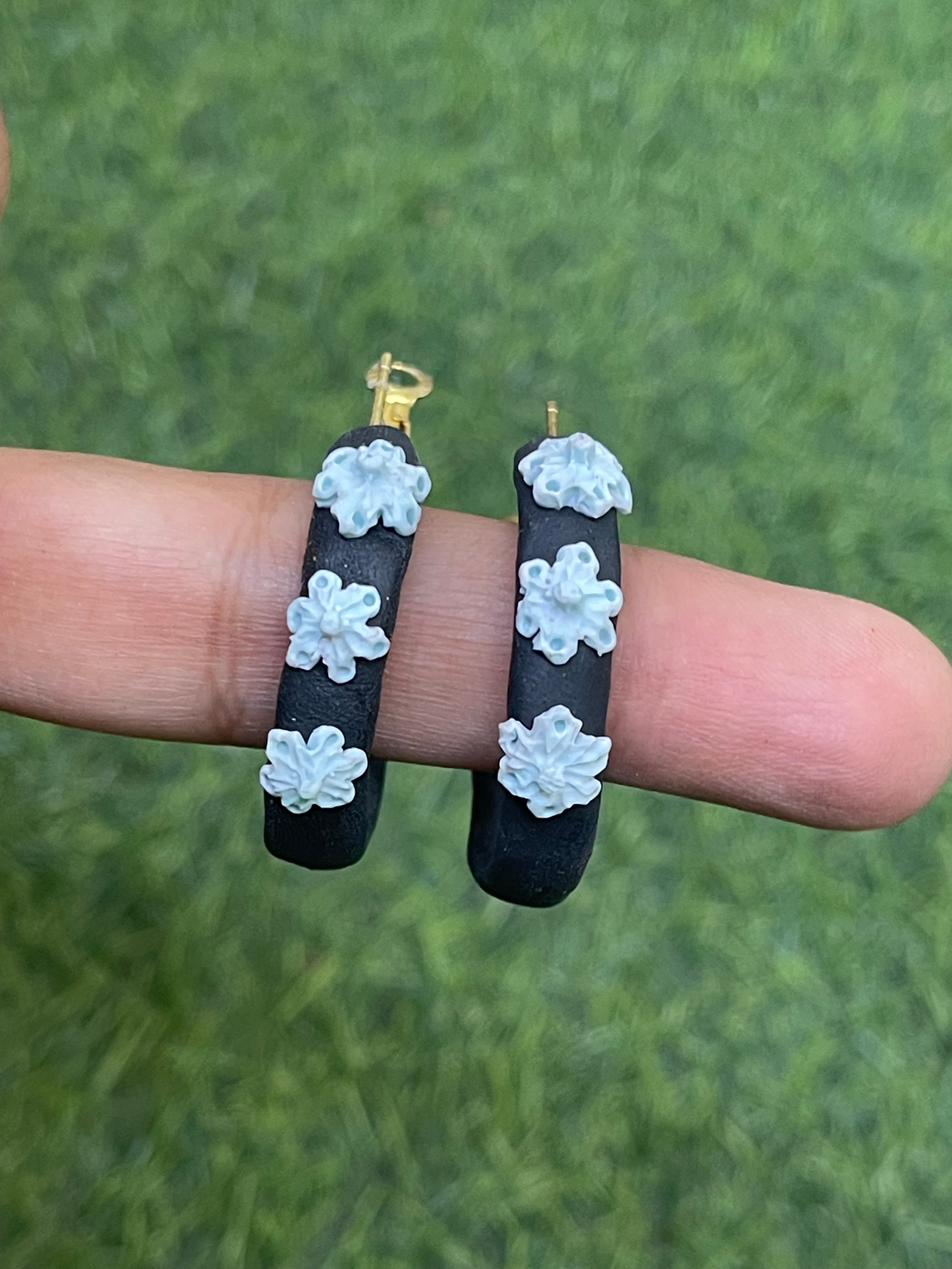 Hoops floral Earrings