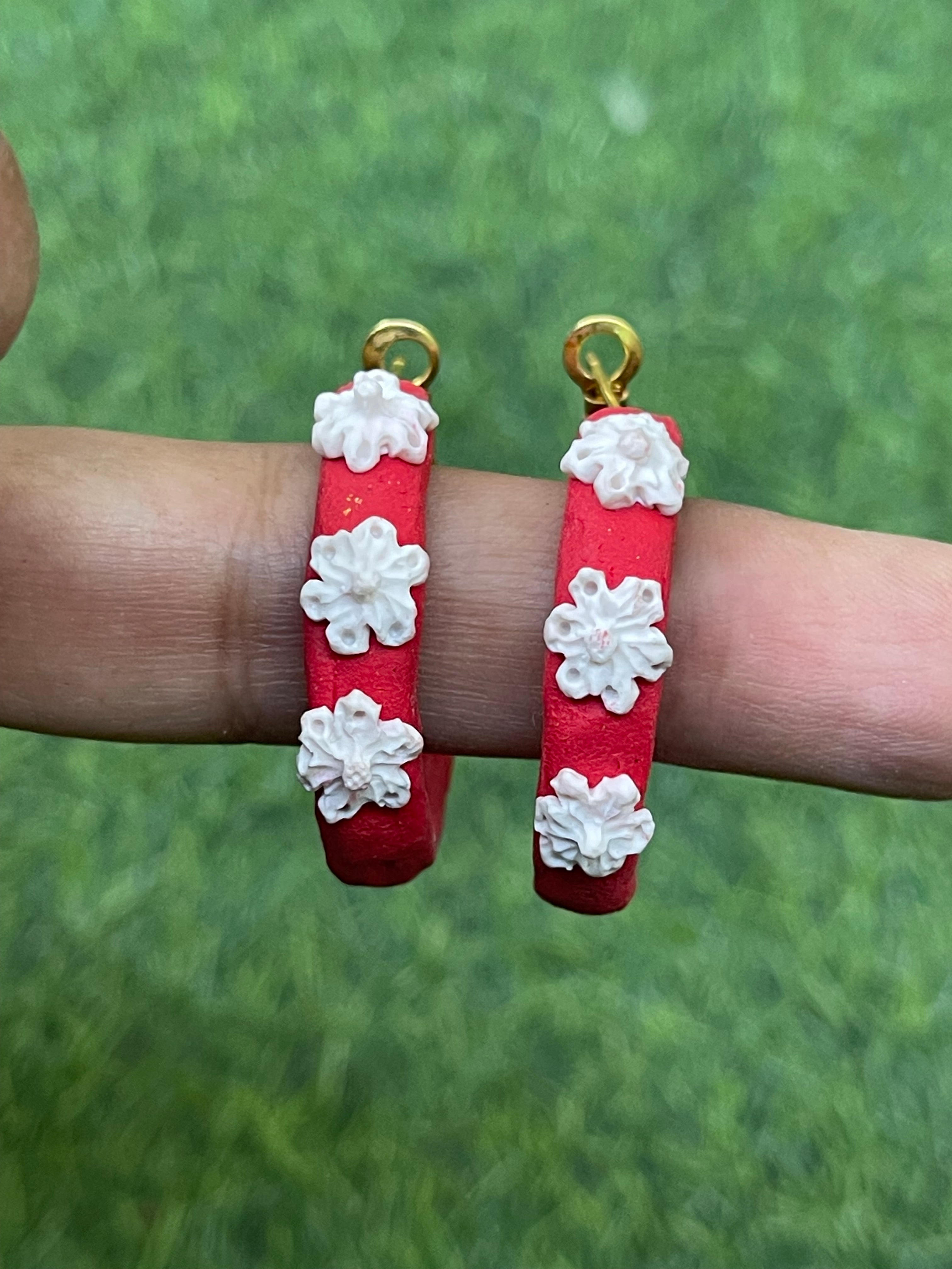 Hoops floral Earrings
