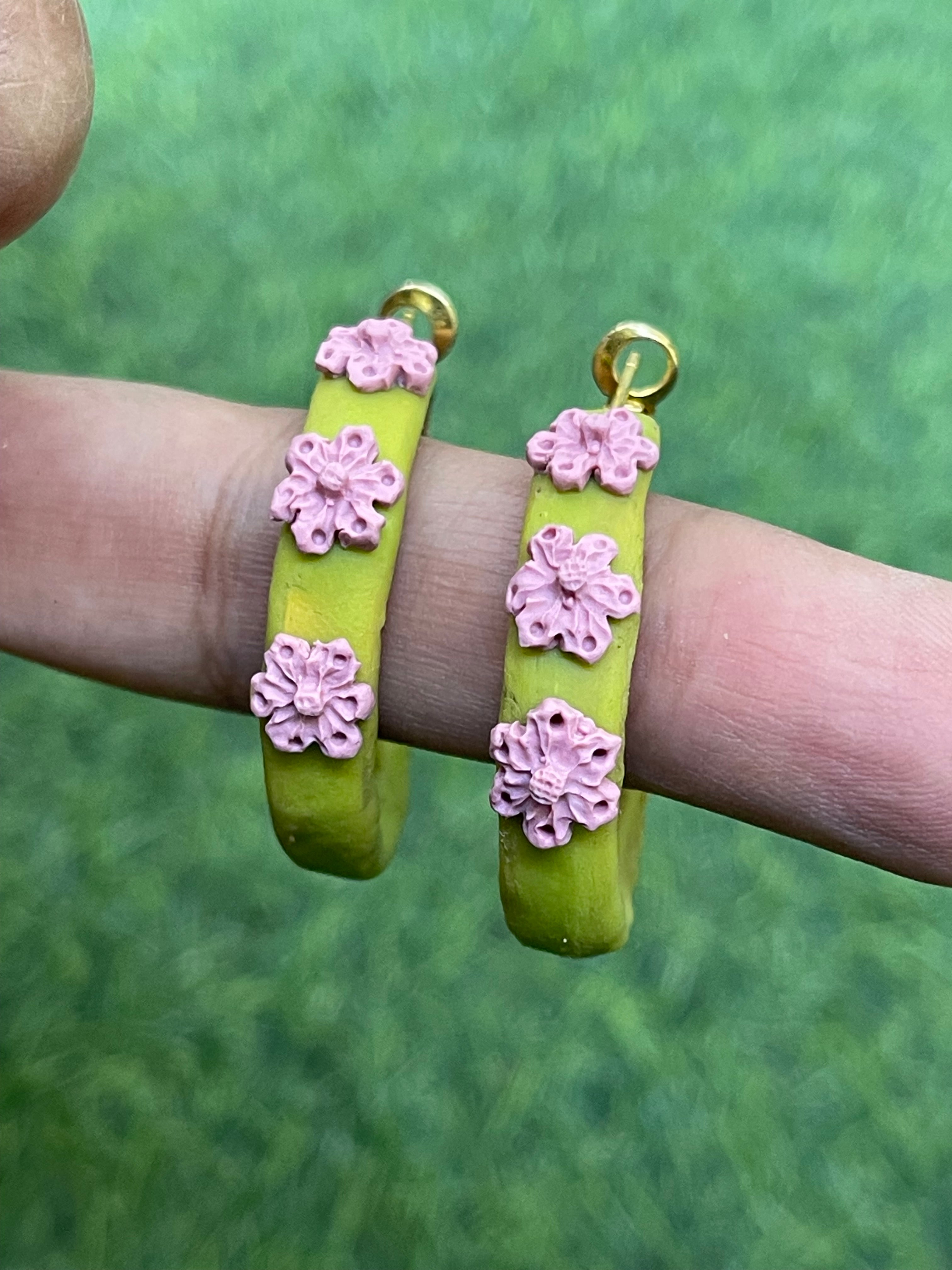 Hoops floral Earrings