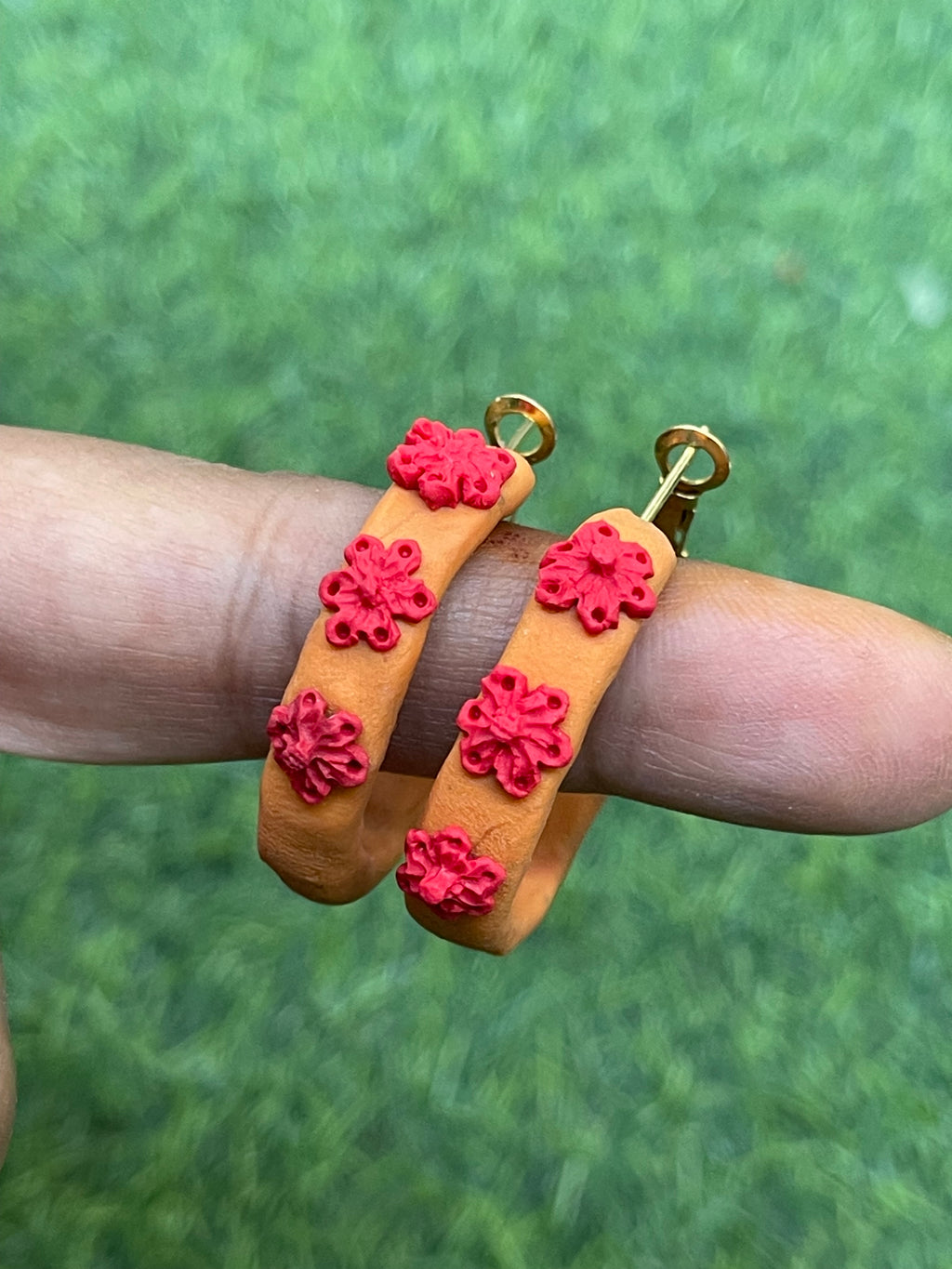 Hoops floral Earrings