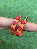 Hoops floral Earrings