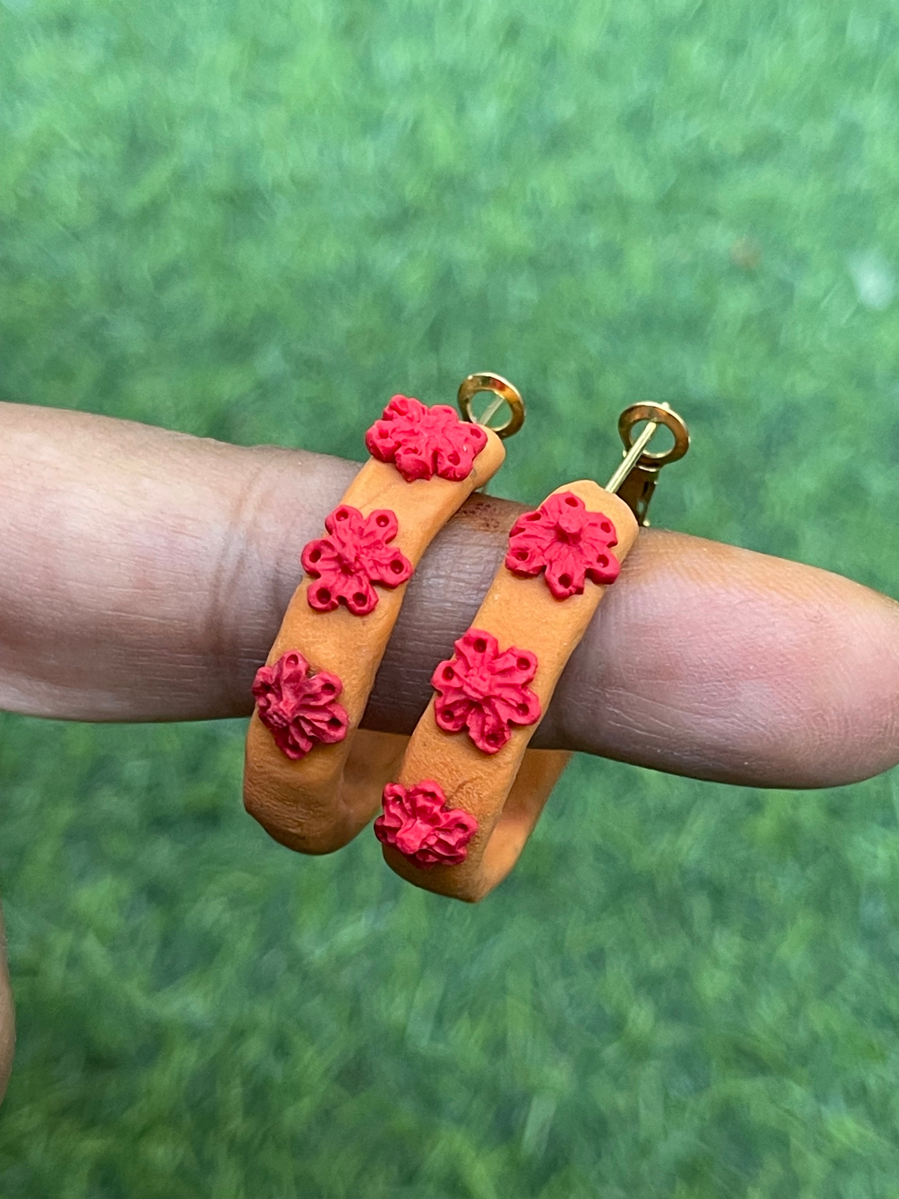 Hoops floral Earrings