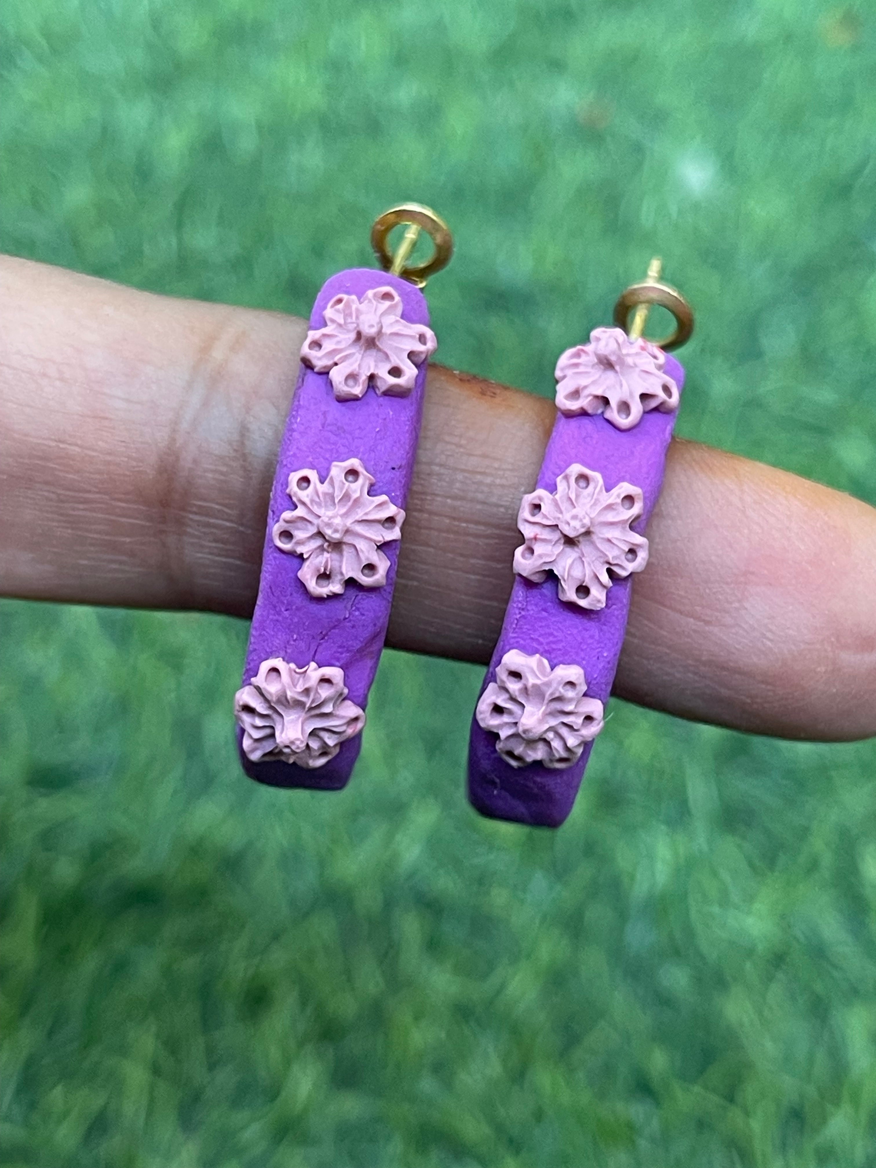 Hoops floral Earrings