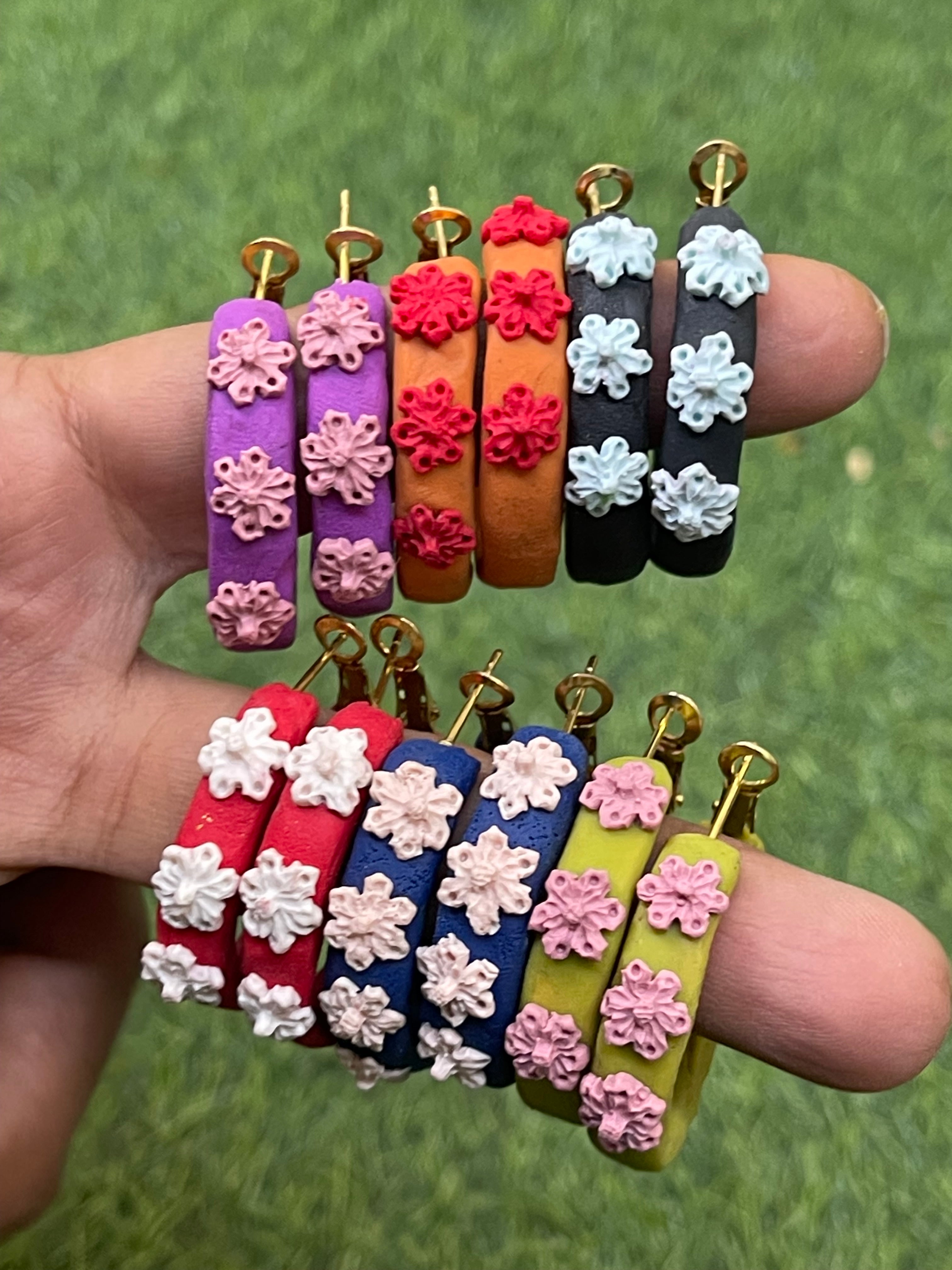 Hoops floral Earrings