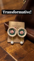 floral pearl twists Earings