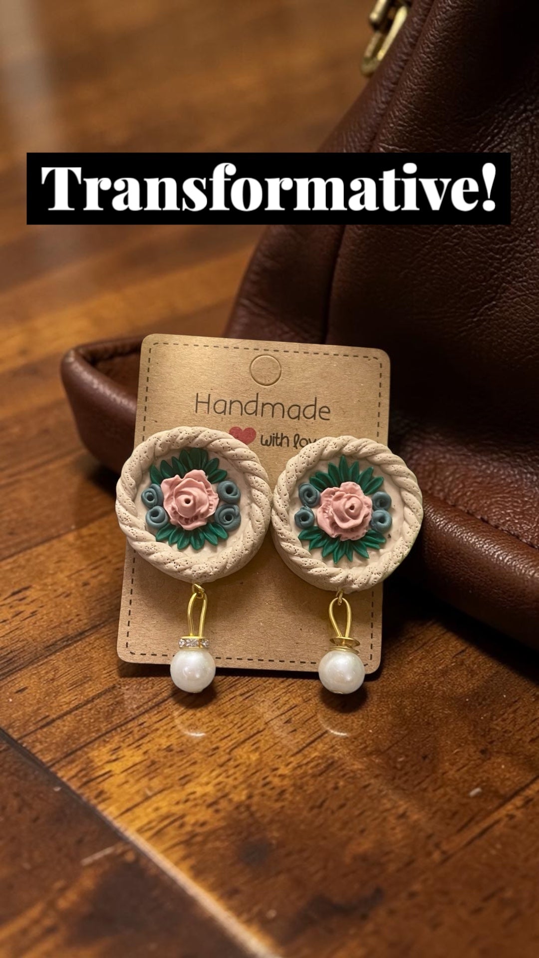 floral pearl twists Earings