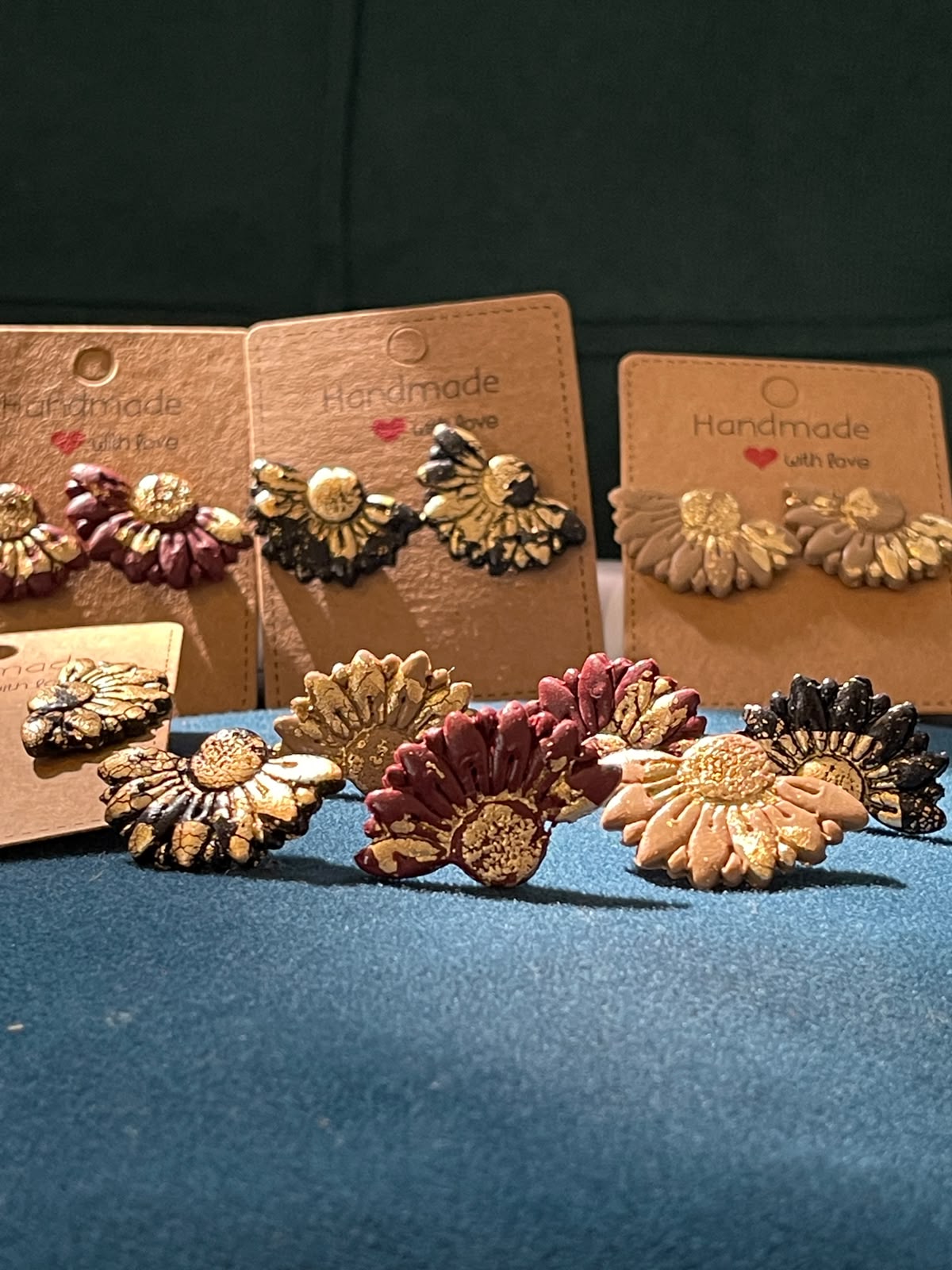 Floral Leaf Studs- Gold