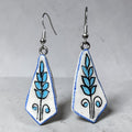 Leaf Earrings- White