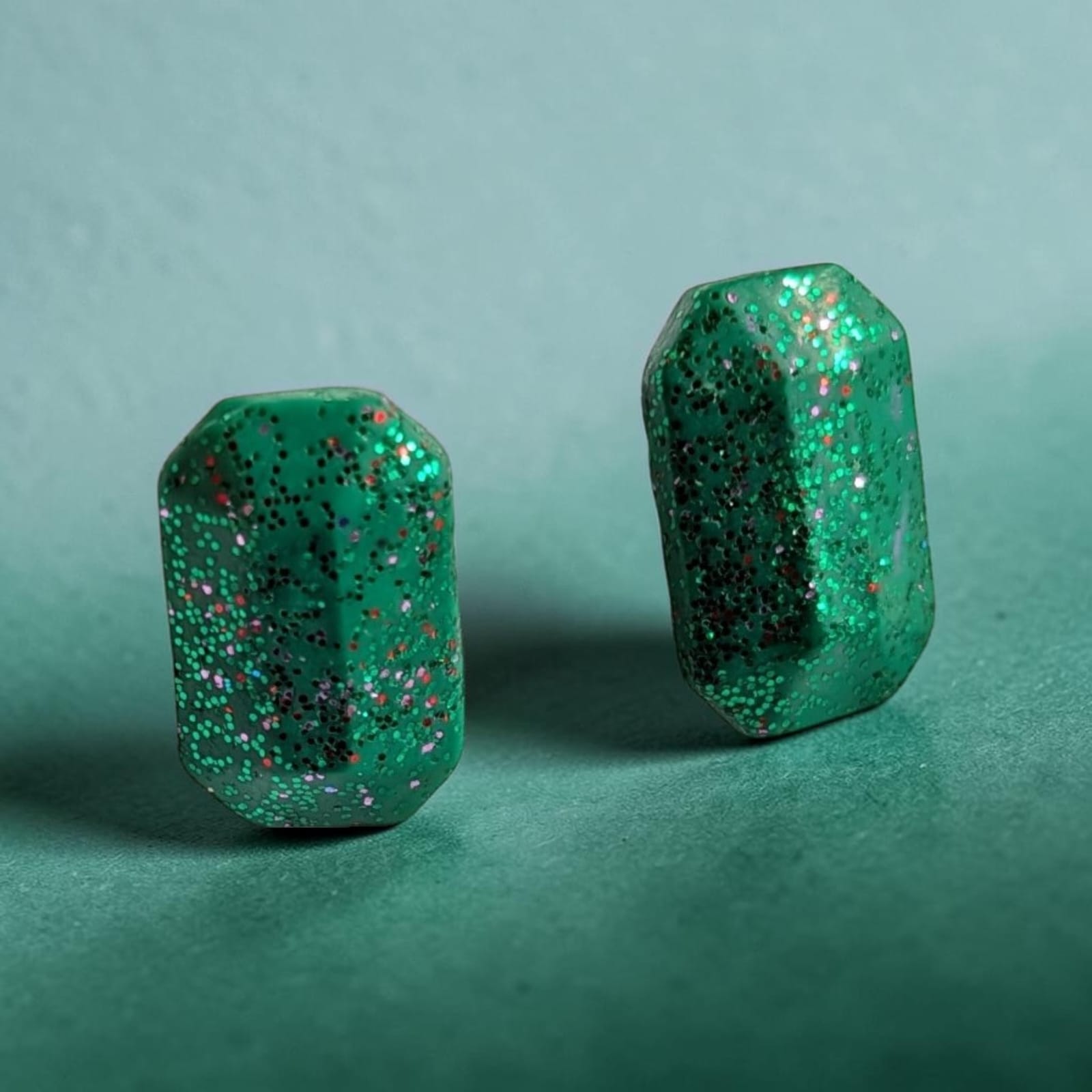 Emerald Galaxy Studs