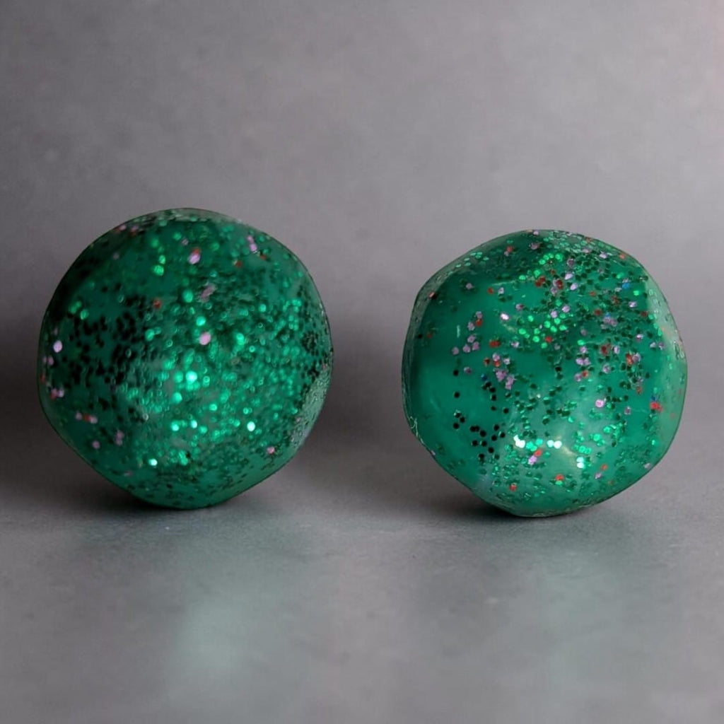 Emerald Galaxy Studs