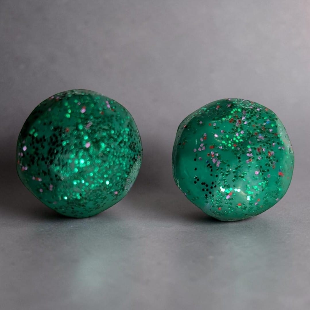 Emerald Galaxy Studs