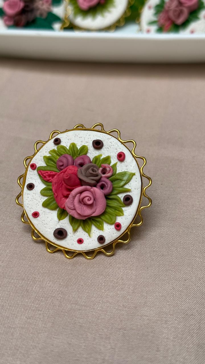 Festive Floral Embroided Ring