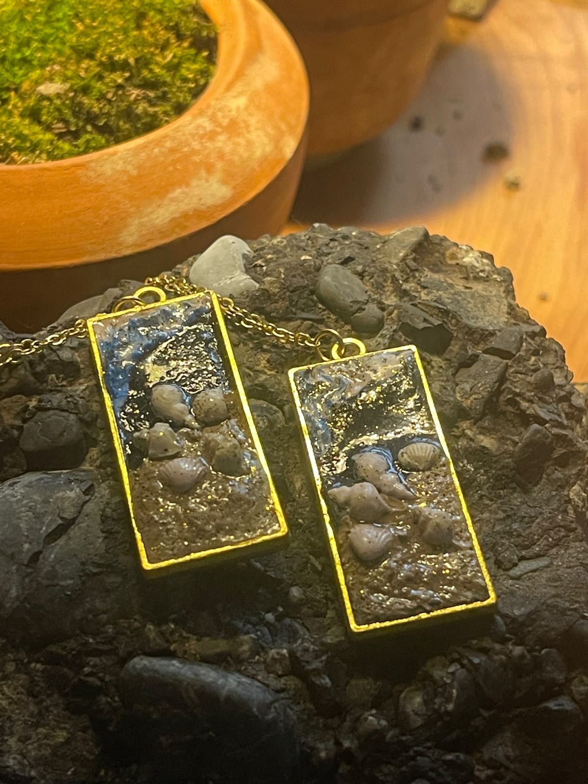 Golden Seashore Pendant