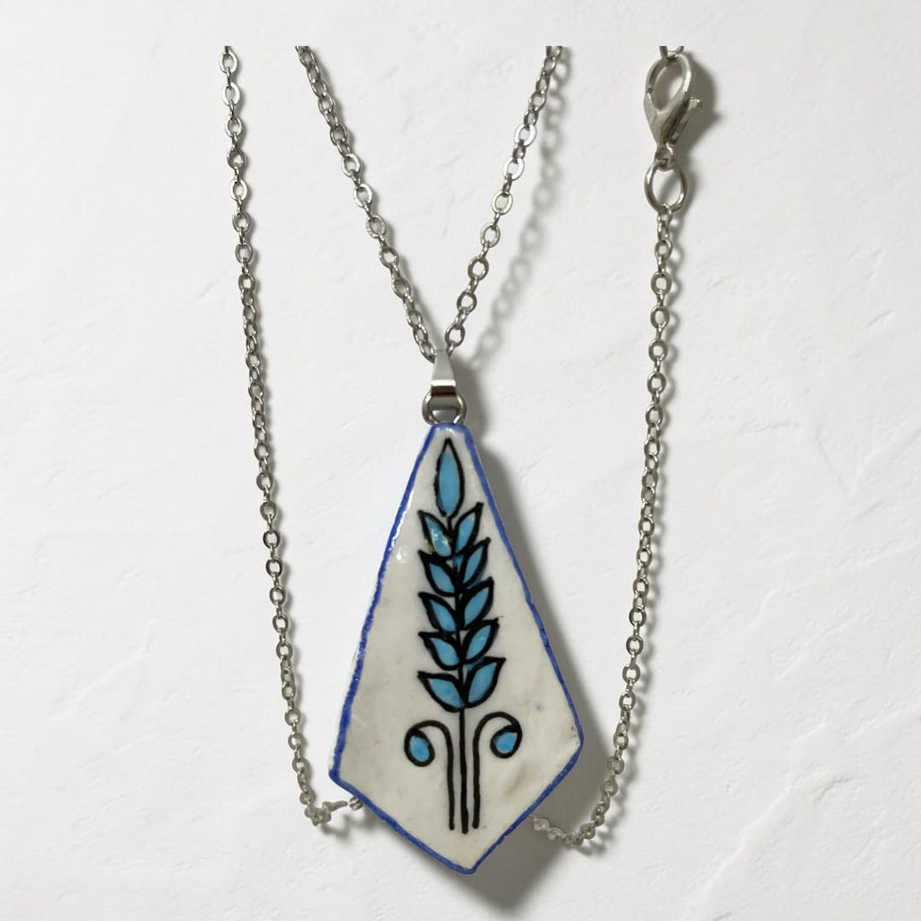 Leaf Pendant- White