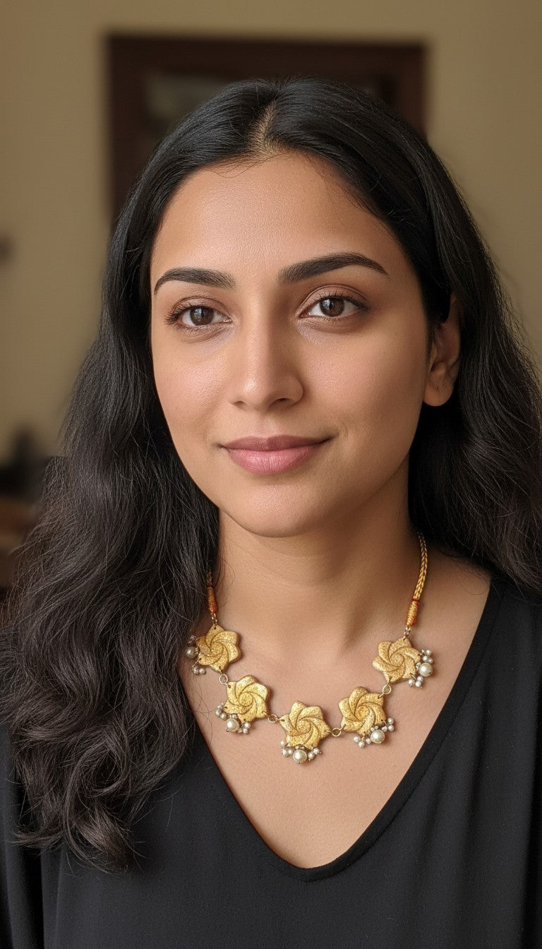 Pearl Flowers - jewellery set